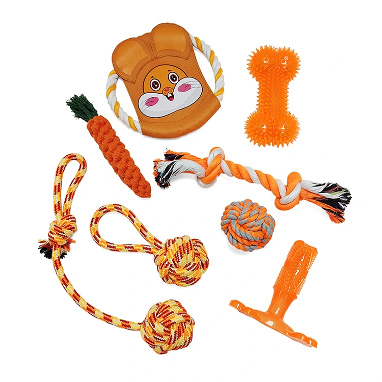 Indoor outdoor 8 pcs pack mainan anjing